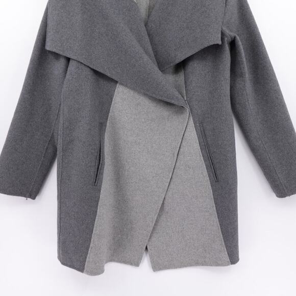 DVF Diane Von Furstenberg Shannon Coat Jacket Womens Small Gray Corporate Siren - Picture 5 of 16
